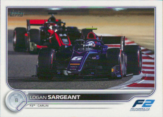 2022 Topps Formula 1 #134 Logan Sargeant NM-MT Racing Card  Image 1