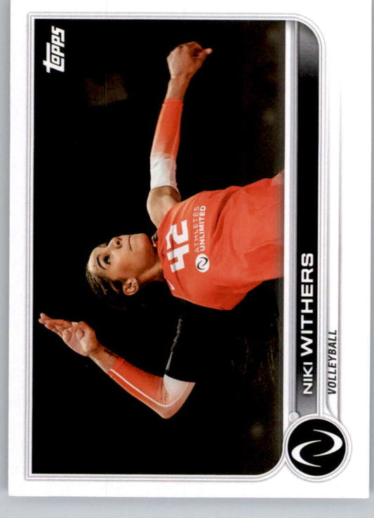 2023 Topps Athletes Unlimited All Sports  75 Niki Withers Volleyball Card Image 1
