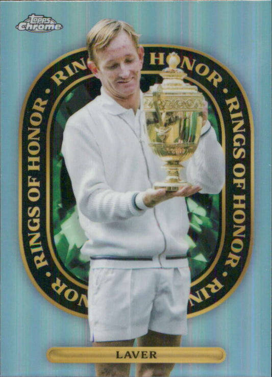 2021 Topps Chrome Rings of Honor Refractor #ROH-4 Rod Laver NM-MT Tennis Card Image 1