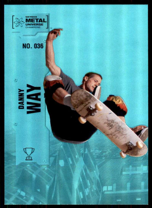 2022 Skybox Metal Universe Champions Aqua #36 Danny Way NM-MT Skateboarding Card Image 1
