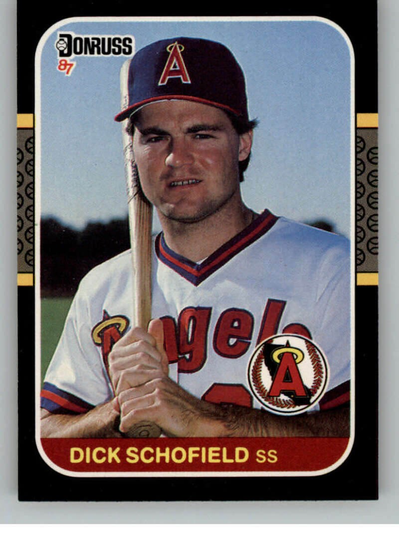 1987 Donruss #283 Dick Schofield EX California Angels Baseball Card Image 1