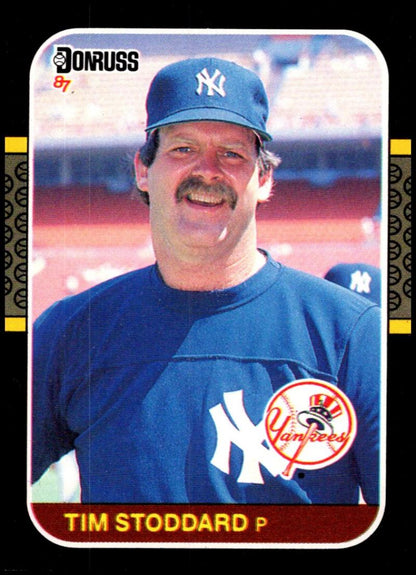 1987 Donruss #497 Tim Stoddard EX New York Yankees Baseball Card Image 1