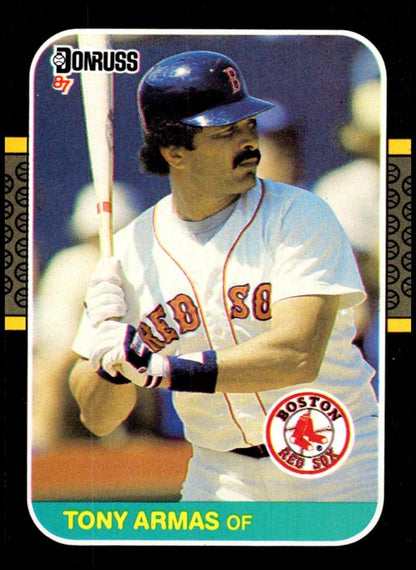 1987 Donruss #498 Tony Armas EX Boston Red Sox Baseball Card Image 1