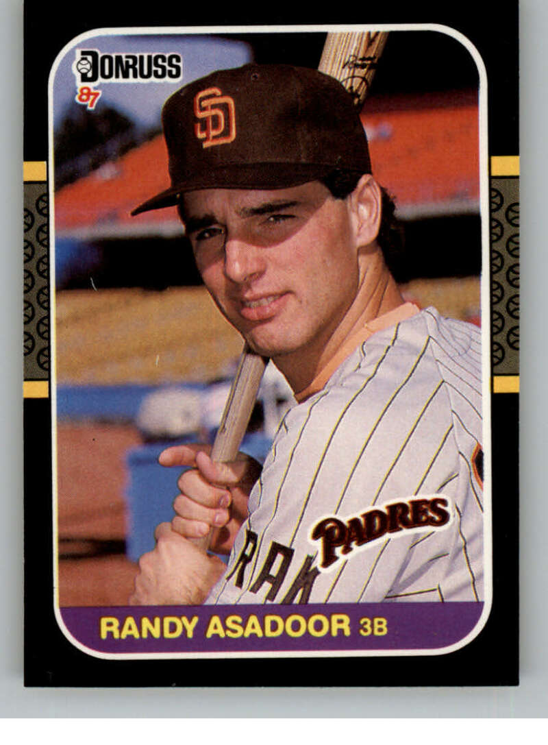 1987 Donruss #574 Randy Asadoor EX RC Rookie San Diego Padres Baseball Card Image 1