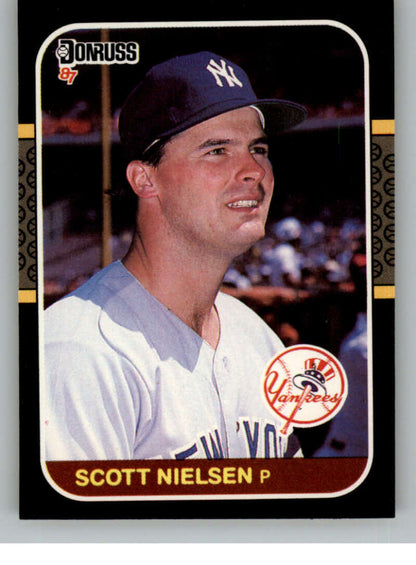 1987 Donruss #597 Scott Nielsen EX RC Rookie New York Yankees Baseball Card Image 1