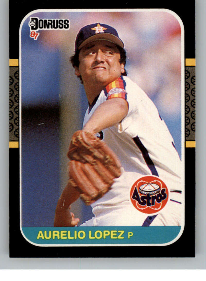 1987 Donruss #629 Aurelio Lopez EX Houston Astros Baseball Card Image 1