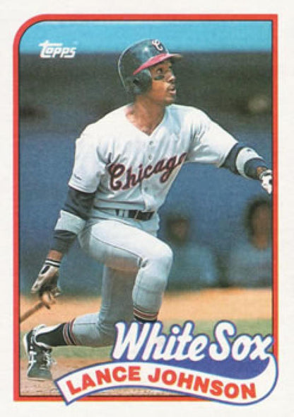 1989 Topps #122 Lance Johnson NM-MT Chicago White Sox Baseball Card Image 1