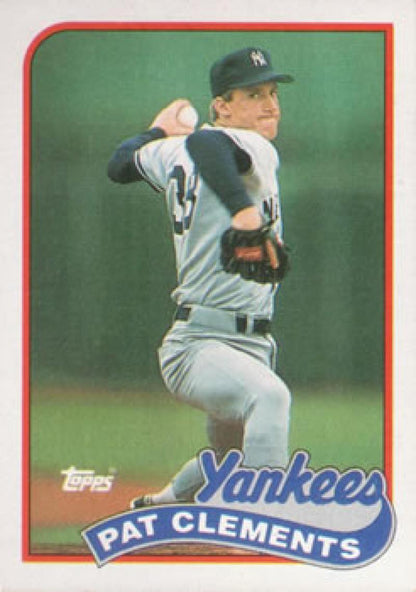 1989 Topps #159 Pat Clements NM-MT New York Yankees Baseball Card Image 1