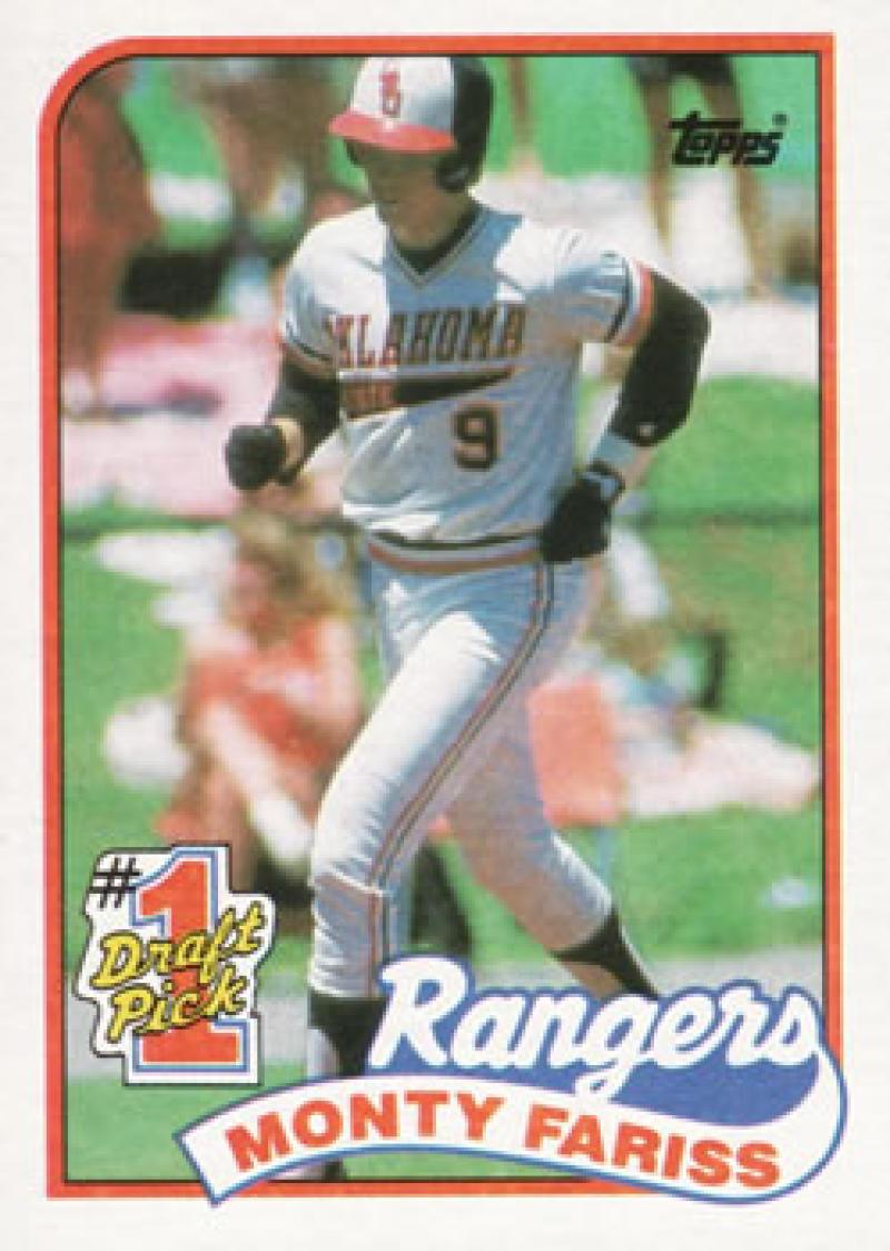 1989 Topps #177 Monty Fariss FDP NM-MT RC Rookie Texas Rangers Baseball Card Image 1