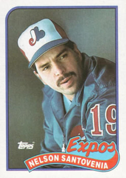 1989 Topps #228 Nelson Santovenia NM-MT Montreal Expos Baseball Card Image 1