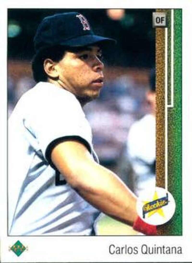 1989 Upper Deck #26 Carlos Quintana NM-MT RC Rookie Boston Red Sox Baseball Card Image 1