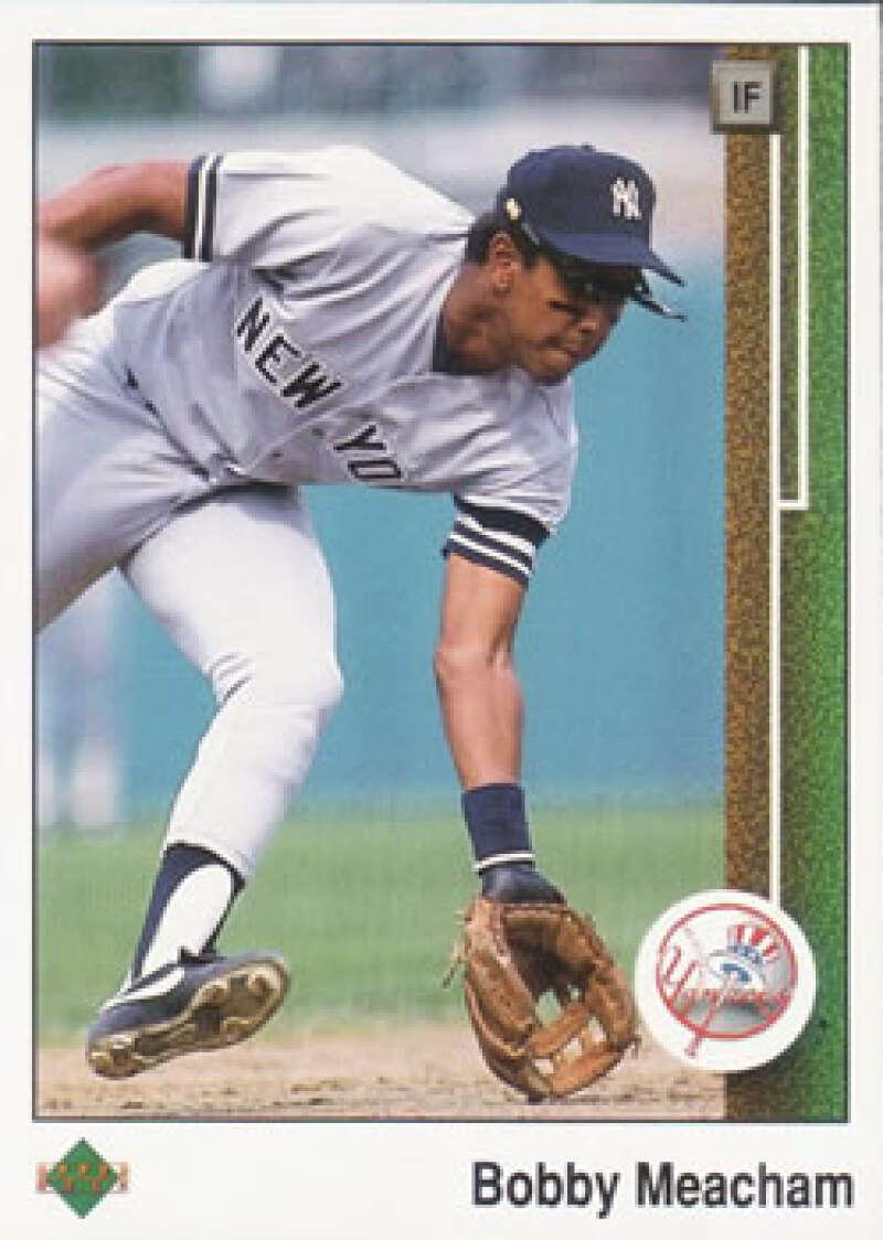 1989 Upper Deck #77 Bobby Meacham NM-MT New York Yankees Baseball Card Image 1