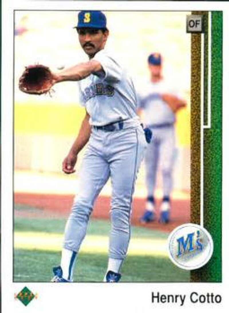 1989 Upper Deck #134 Henry Cotto NM-MT Seattle Mariners Baseball Card Image 1