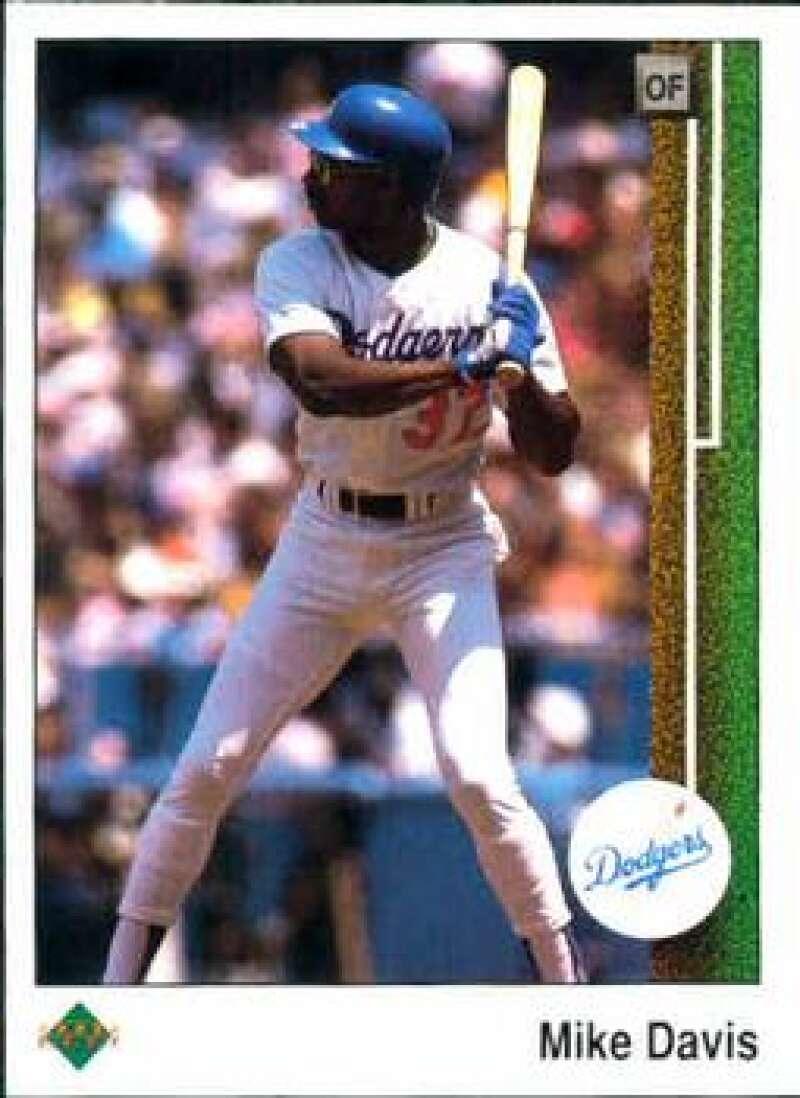 1989 Upper Deck #146 Mike Davis NM-MT Los Angeles Dodgers Baseball Card Image 1