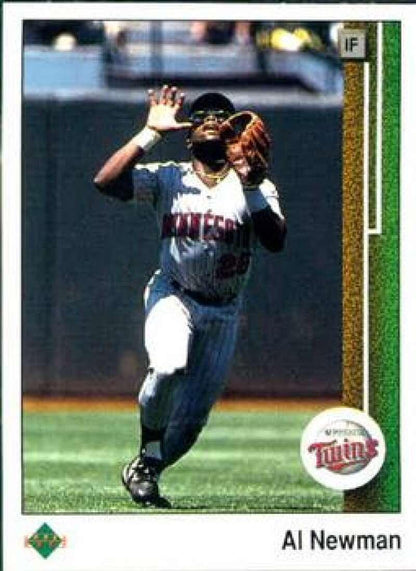 1989 Upper Deck #197 Al Newman NM-MT Minnesota Twins Baseball Card Image 1
