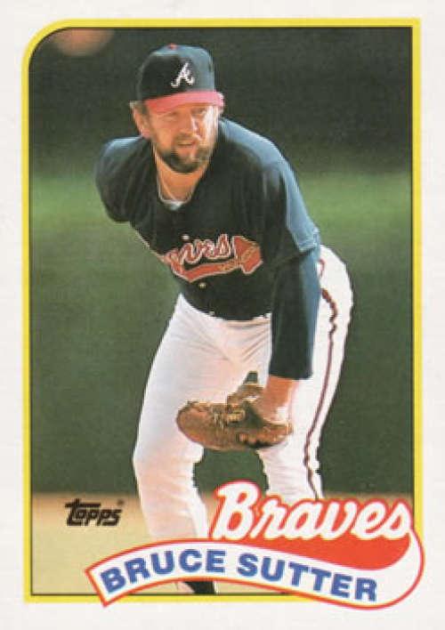 1989 Topps #11 Bruce Sutter NM-MT Atlanta Braves Baseball Card Image 1