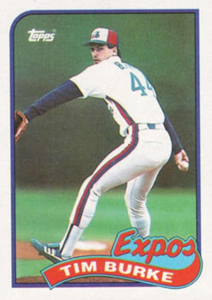 1989 Topps #48 Tim Burke NM-MT Montreal Expos Baseball Card Image 1