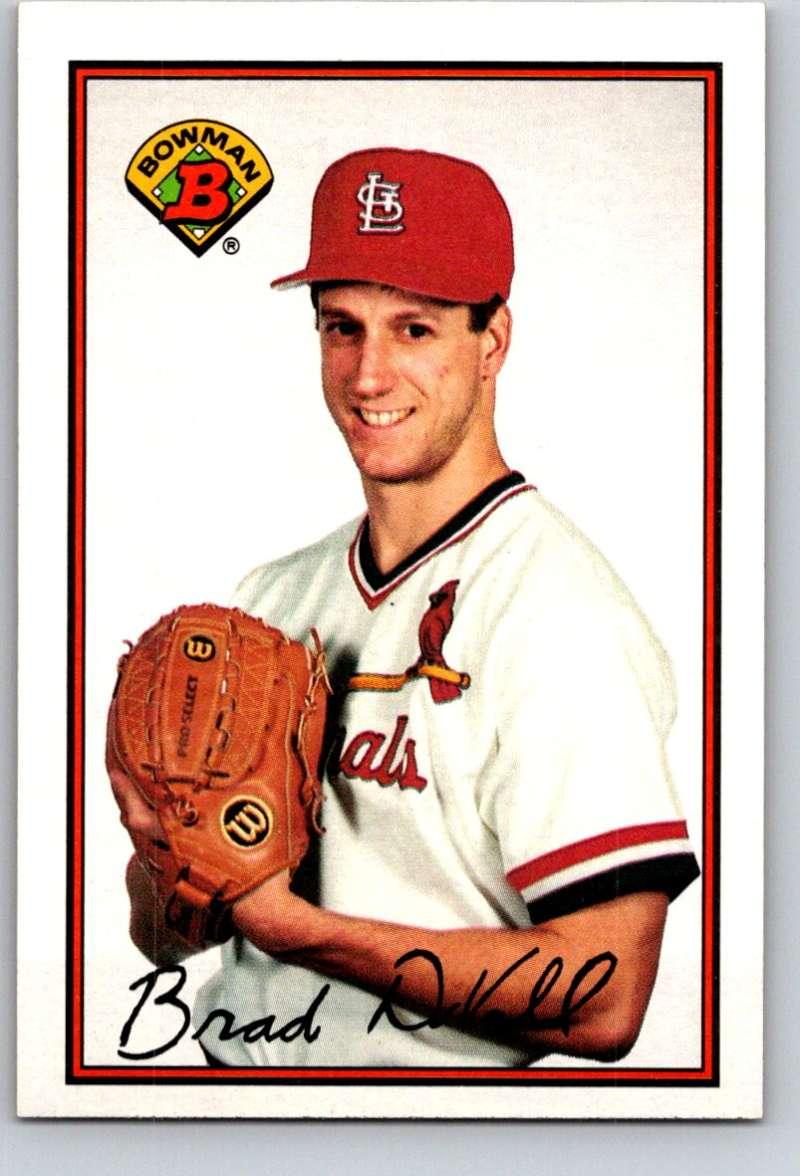 1989 Bowman #430 Brad DuVall NM-MT RC Rookie St. Louis Cardinals Baseball Card Image 1