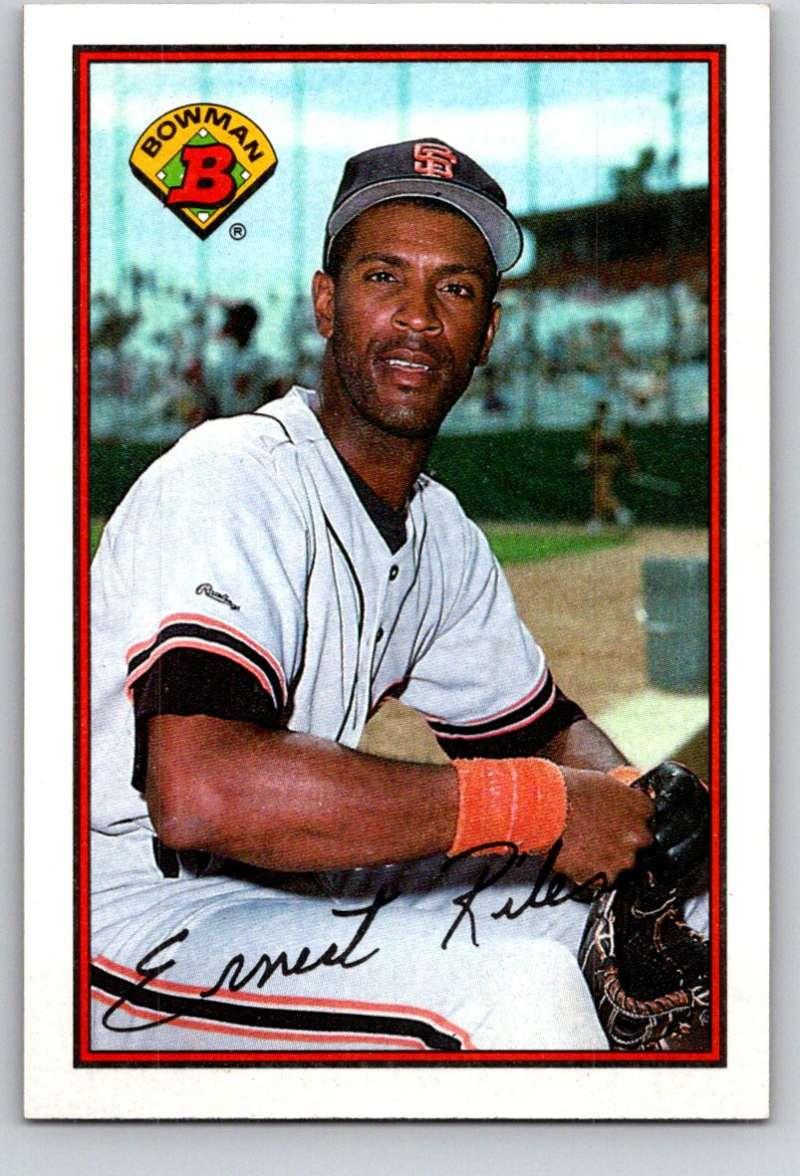 1989 Bowman #475 Ernest Riles NM-MT San Francisco Giants Baseball Card Image 1
