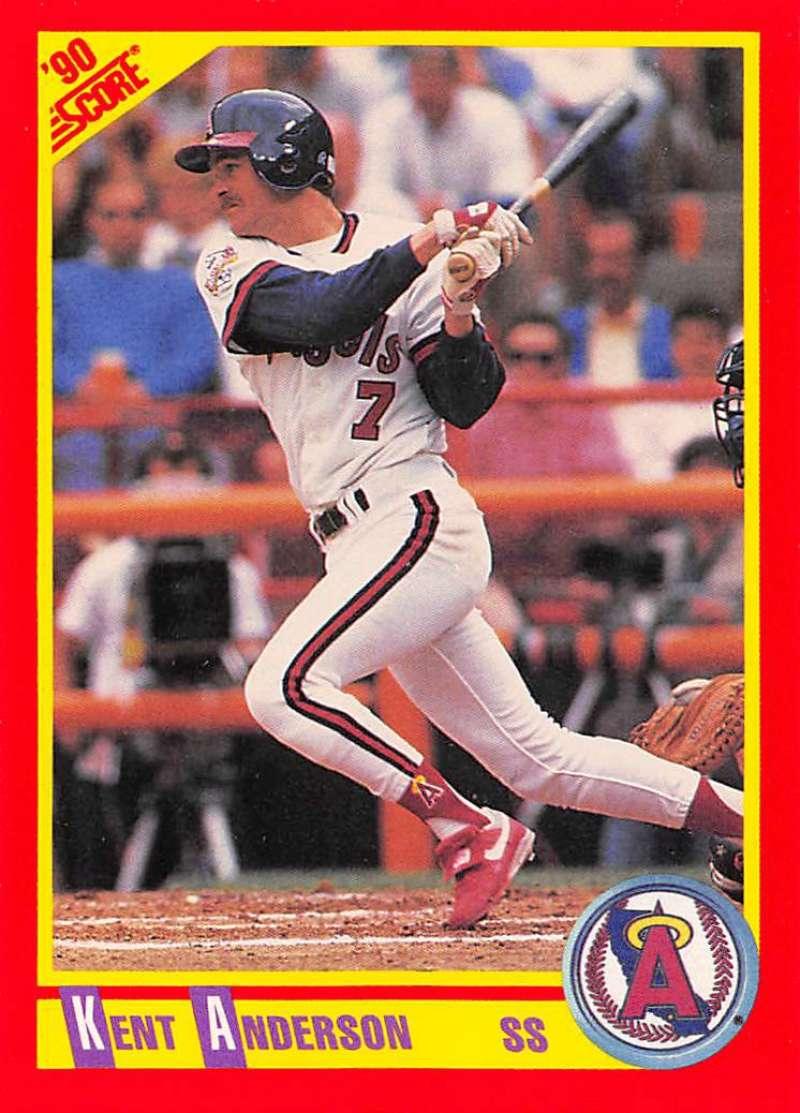 1990 Score #412 Kent Anderson NM-MT RC Rookie California Angels Baseball Card Image 1