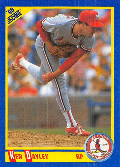 1990 Score #556 Ken Dayley NM-MT St. Louis Cardinals Baseball Card Image 1