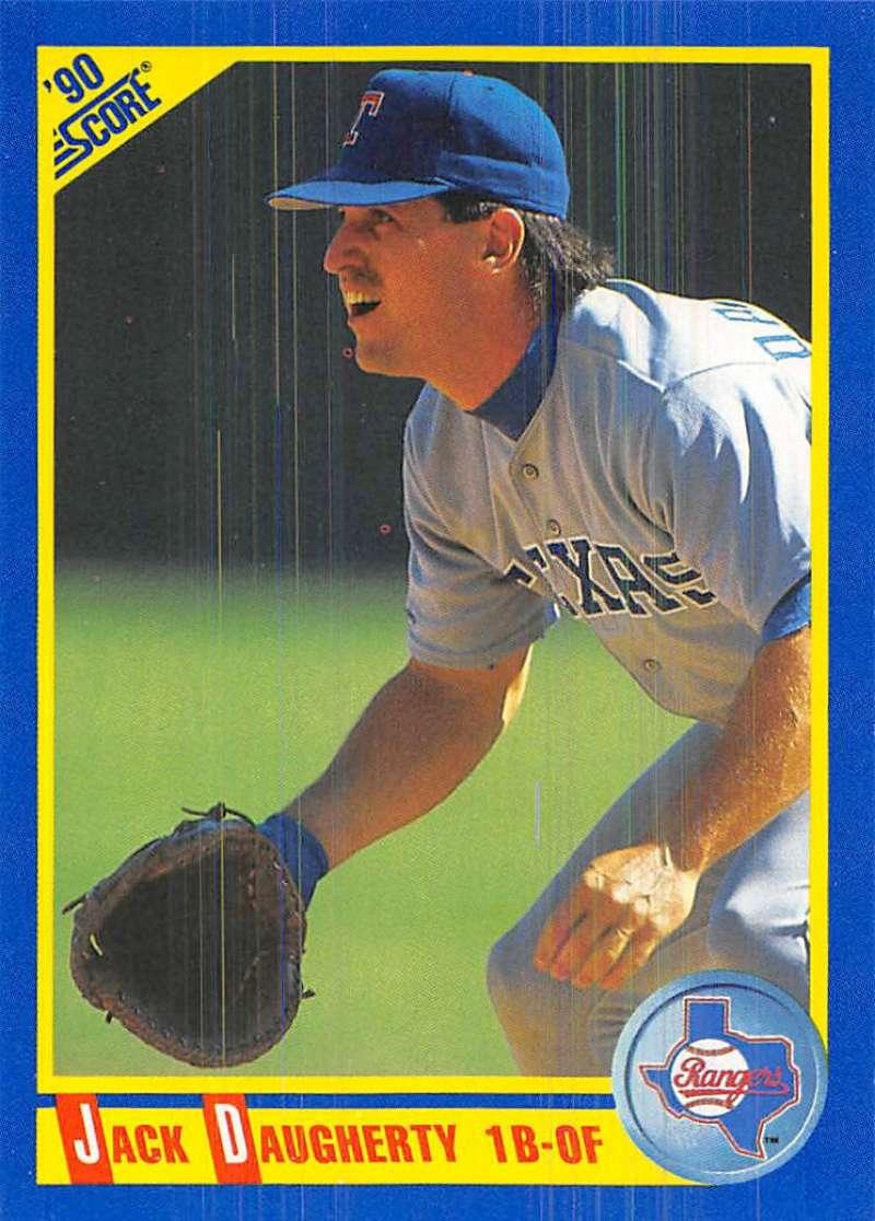 1990 Score #564 Jack Daugherty NM-MT RC Rookie Texas Rangers Baseball Card Image 1
