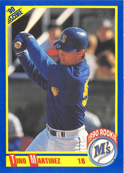 1990 Score #596 Tino Martinez NM-MT Seattle Mariners Baseball Card Image 1
