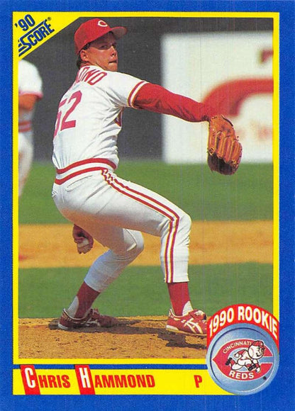 1990 Score #629 Chris Hammond NM-MT RC Rookie Cincinnati Reds Baseball Card Image 1