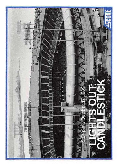 1990 Score #701 Lights Out: Candlestick NM-MT Oakland Athletics Baseball Card Image 1