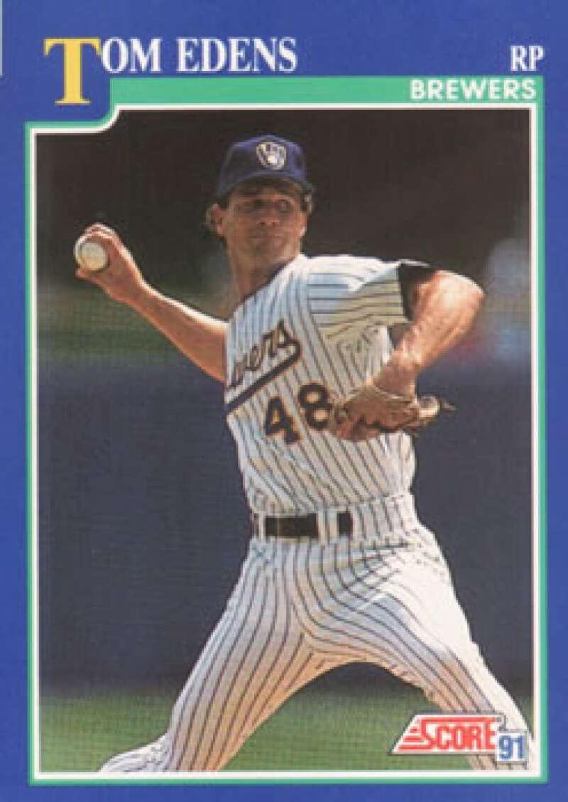 1991 Score #78 Tom Edens NM-MT RC Rookie Milwaukee Brewers Baseball Card Image 1