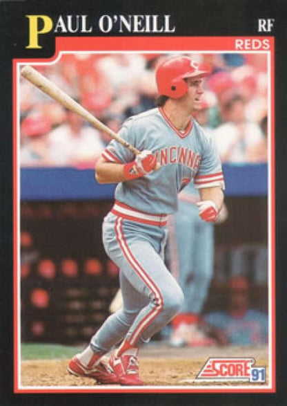 1991 Score #227 Paul O'Neill NM-MT Cincinnati Reds Baseball Card Image 1