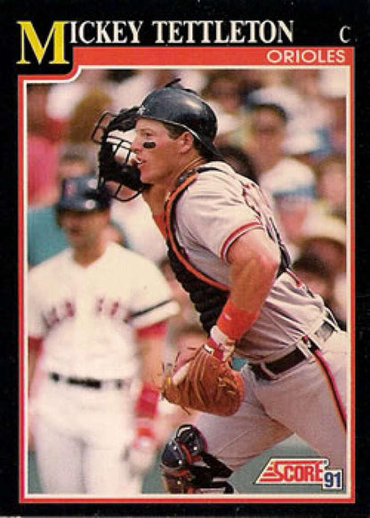 1991 Score #270 Mickey Tettleton NM-MT Baltimore Orioles Baseball Card Image 1