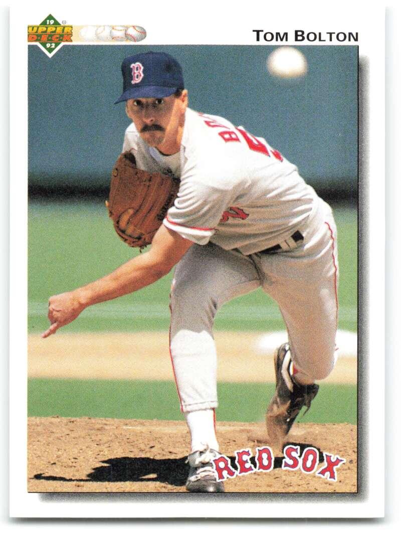 1992 Upper Deck #110 Tom Bolton NM-MT Boston Red Sox Baseball Card Image 1