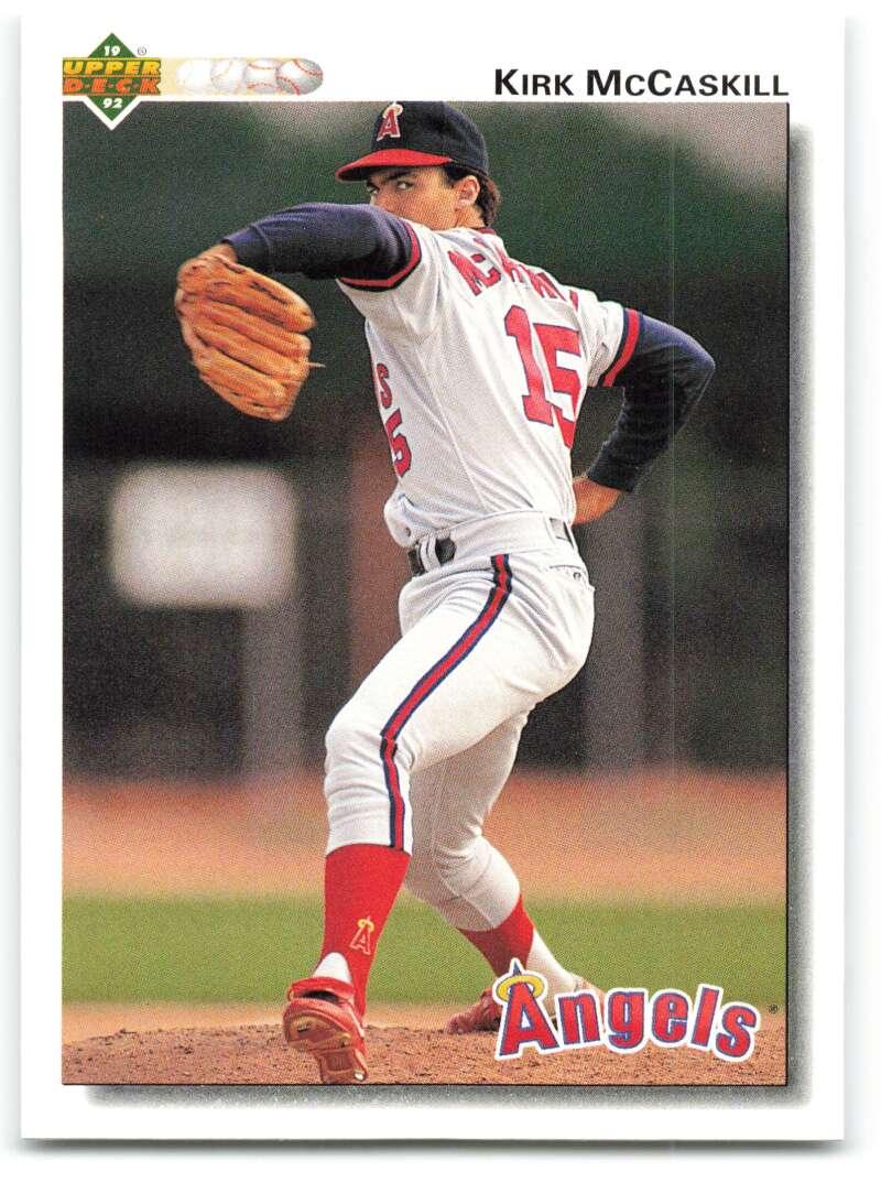 1992 Upper Deck #128 Kirk McCaskill NM-MT California Angels Baseball Card Image 1