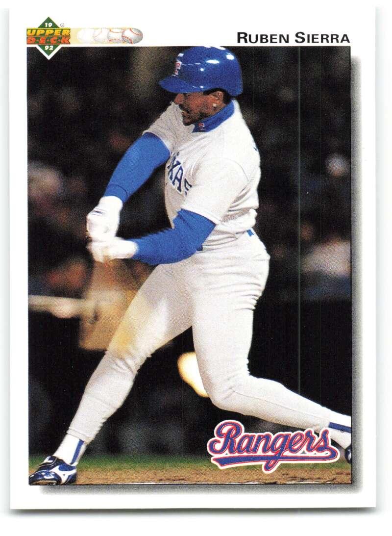 1992 Upper Deck #176 Ruben Sierra NM-MT Texas Rangers Baseball Card Image 1