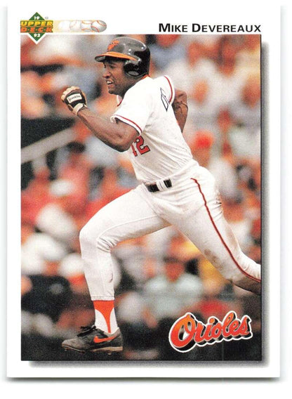 1992 Upper Deck #209 Mike Devereaux NM-MT Baltimore Orioles Baseball Card Image 1