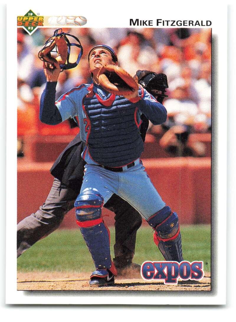 1992 Upper Deck #210 Mike Fitzgerald NM-MT Montreal Expos Baseball Card Image 1