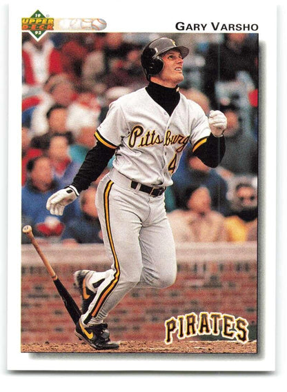 1992 Upper Deck #217 Gary Varsho NM-MT Pittsburgh Pirates Baseball Card Image 1