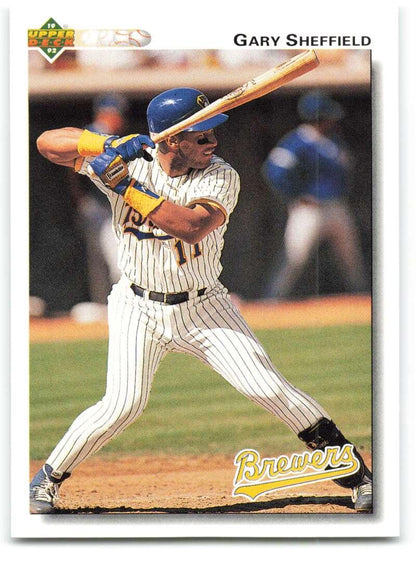 1992 Upper Deck #234 Gary Sheffield NM-MT Milwaukee Brewers Baseball Card Image 1