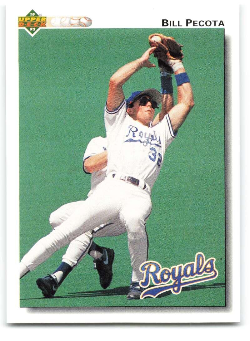 1992 Upper Deck #240 Bill Pecota NM-MT Kansas City Royals Baseball Card Image 1