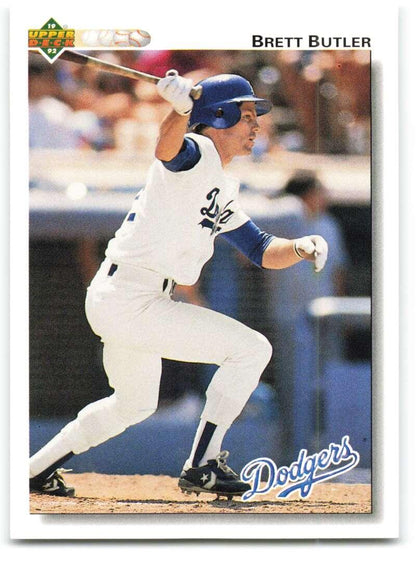 1992 Upper Deck #307 Brett Butler NM-MT Los Angeles Dodgers Baseball Card Image 1
