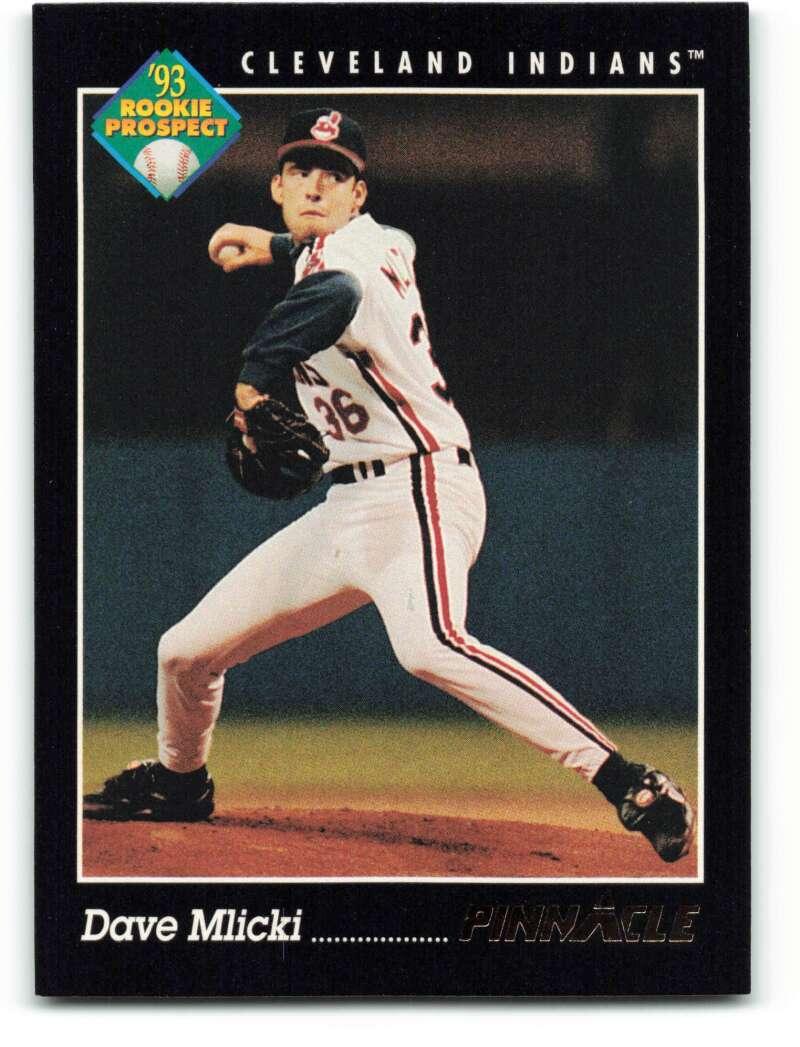 1993 Pinnacle #275 Dave Mlicki NM-MT Cleveland Indians Baseball Card Image 1