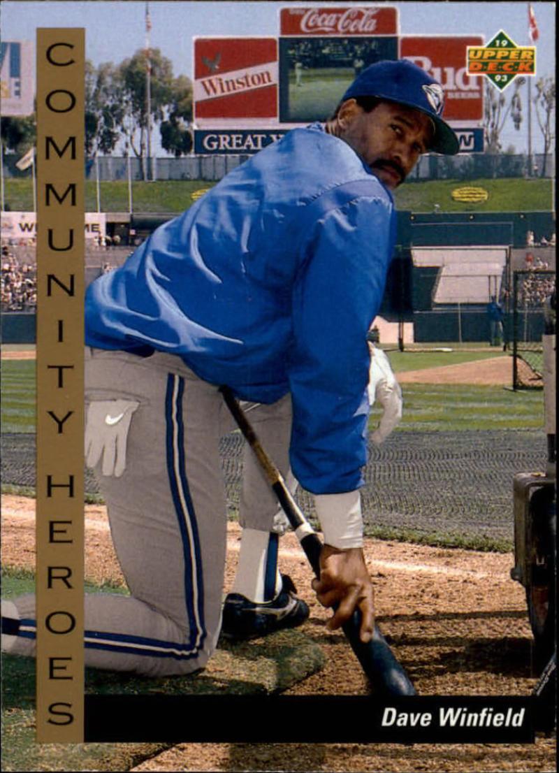 1993 Upper Deck #40 Dave Winfield VG Toronto Blue Jays Baseball Card Image 1