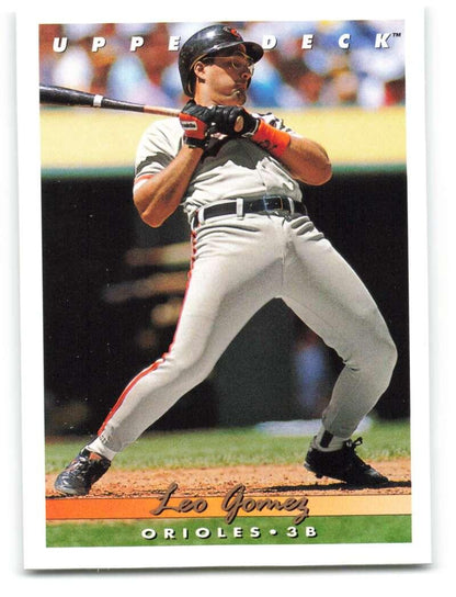 1993 Upper Deck #132 Leo Gomez VG Baltimore Orioles Baseball Card Image 1