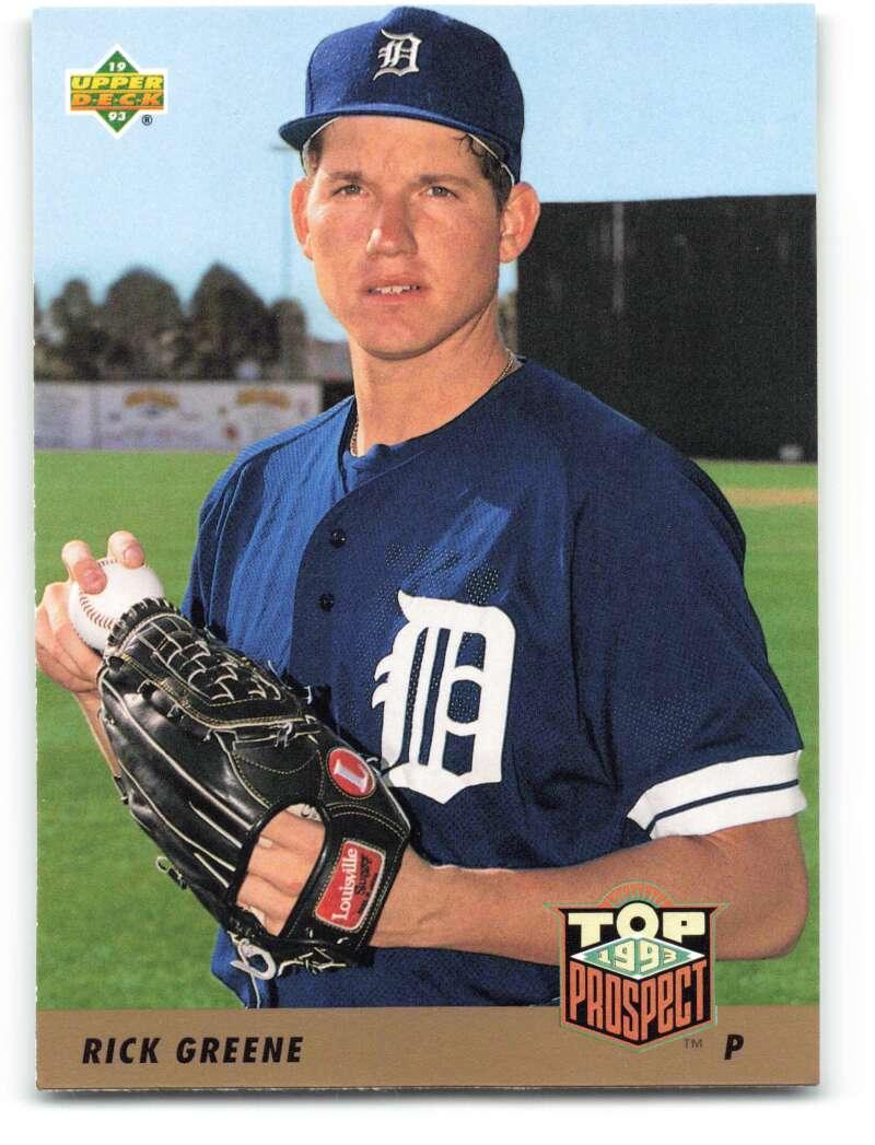 1993 Upper Deck #446 Rick Greene VG Detroit Tigers Baseball Card Image 1