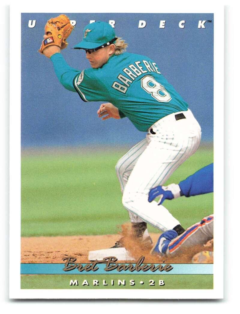 1993 Upper Deck #552 Bret Barberie VG Florida Marlins Baseball Card Image 1
